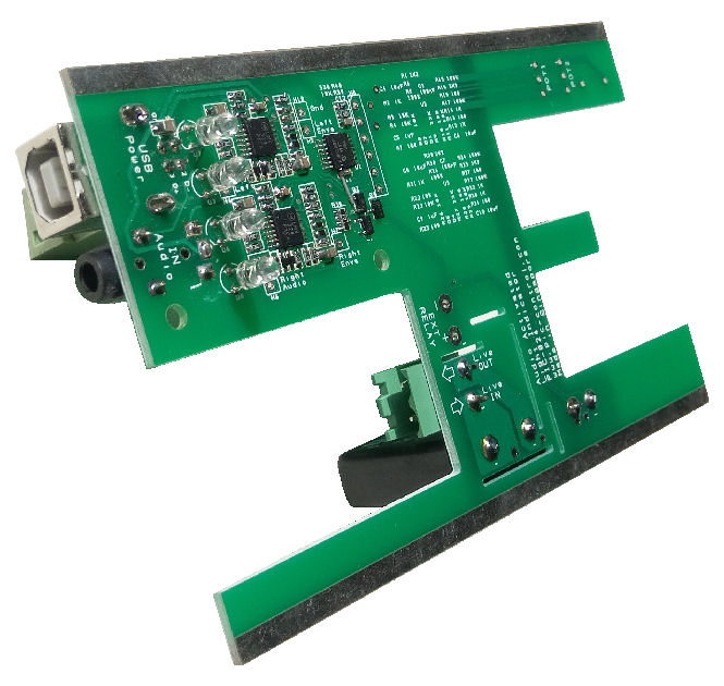 Audio sound triggered relay circuit board.