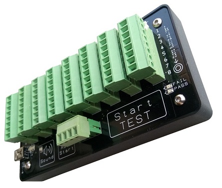 Cable wiring production testing tool (with a Start TEST button)