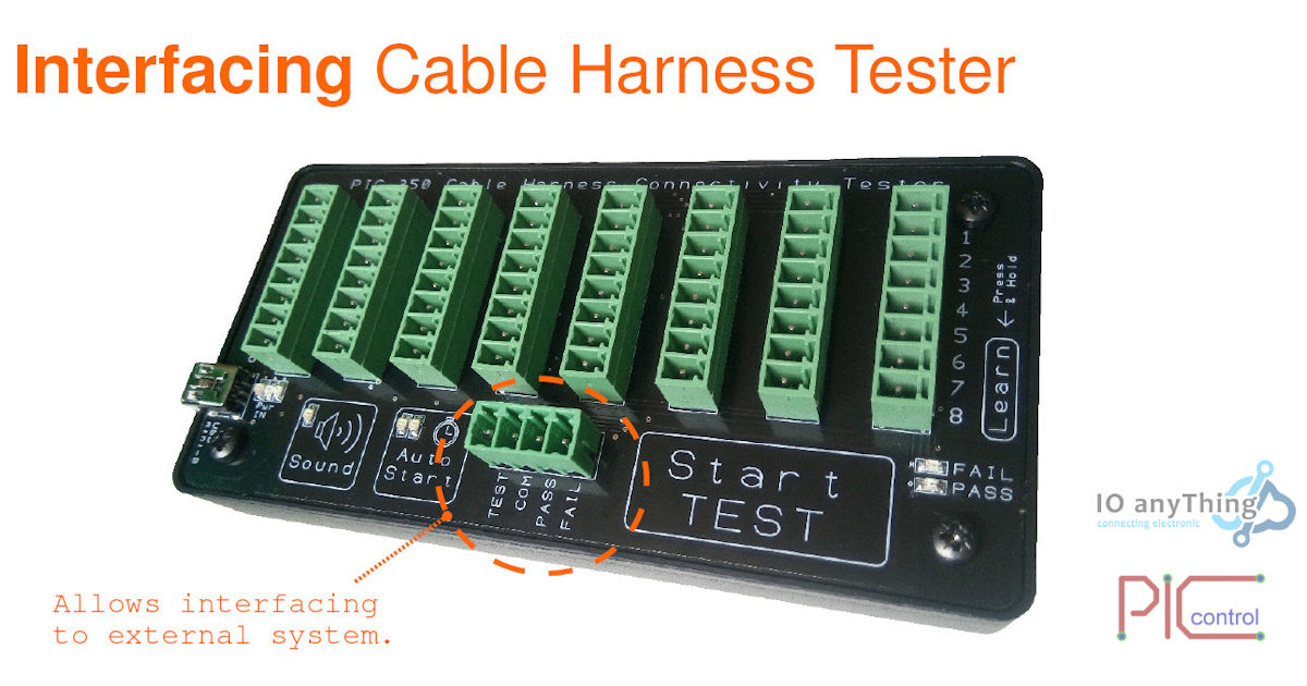 Custom use interface to cable harness tester PIC-350