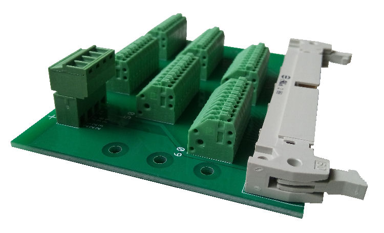 DIN rail hole mounting for IDC and wire terminal block connectors