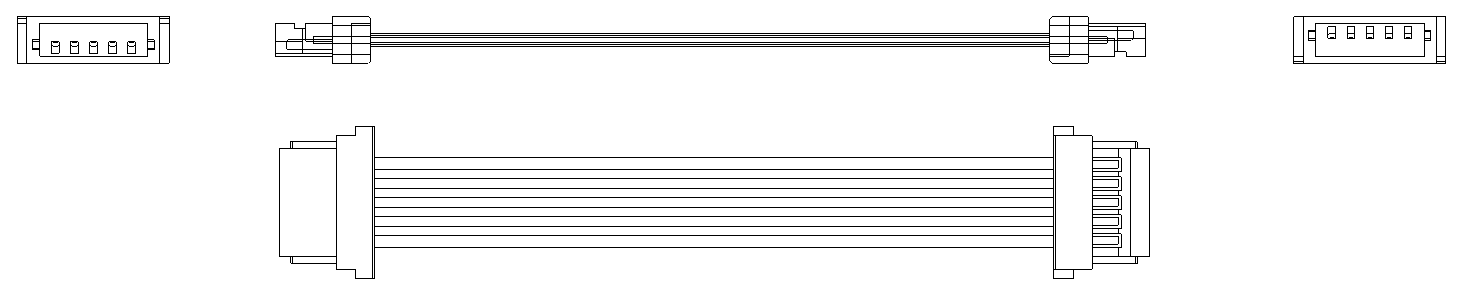 cable assembly drawing for 1mm pitch receptacle plug