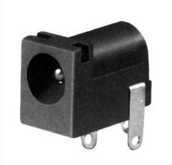 DC barrel socket (PCB mount, OD-5.5mm ID-2.1mm)