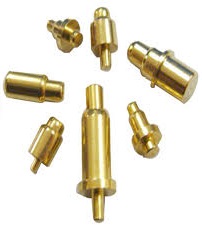 Spring loaded test pin connectors