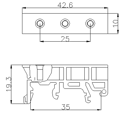 Din Rail Bracket Clip Dimension (Phoenix Contact)