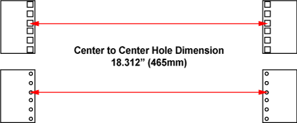 Equipment/Server Rack hole opening width dimension