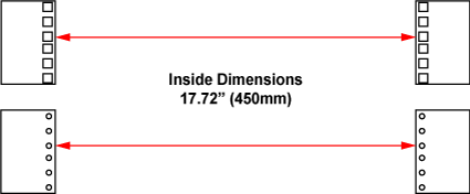 Equipment/Server Rack width opening dimension