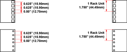 Equipment/Server Rack vertical hole spacing