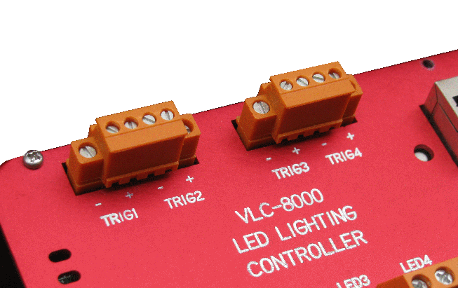 Input trigger to control the precise timing for a pulse LED light output.