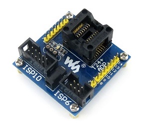 Programming adaptor socket (SOIC14) for ATtiny44A microcontroller.