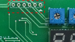 ICSP programming port on PCB board