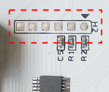 smd ICSP programming port on PCB board (without holes)