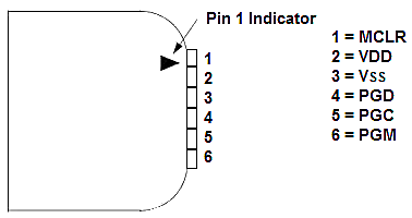 PICkit 3 programmer pin out