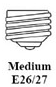 Medium E26 E27