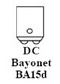 DC Bayonet BA15d