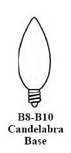B8-B10 Candelabra Base