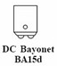 DC Bayonet BA15d