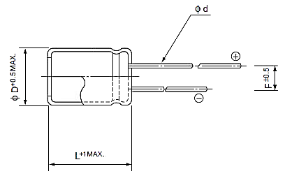 Dimension of an electrolytic capacitor