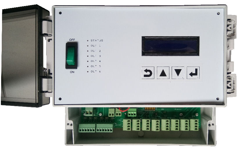 Inside control box electronic and pluggable connectors