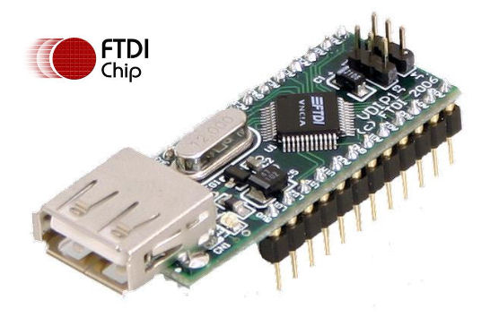 VDIP1 module product using VNC1L chip from FTDI Chip