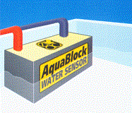 Aqua block water sensor for aircon leak detection