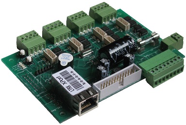 Assembled electronic circuit board for Ethernet motor control