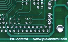 PCB material FR-4 (green mask, white silkscreen)