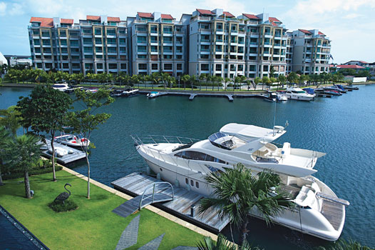 yacht at Singapore Sentosa Cove