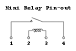 12V mini relay pin-out diagram
