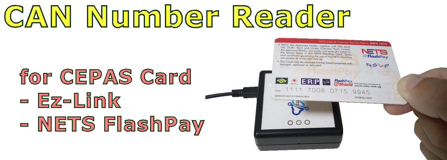 CEPAS CAN number reader (EZ-Link, NETS FlashPay)