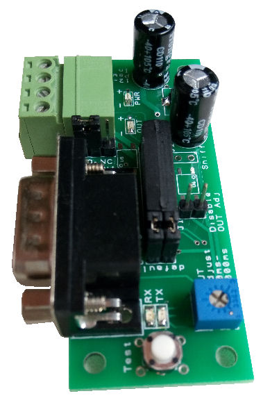 Computer control pulse output with push test button and a POT to adjust for a custom delay from 20msec to 1000sec