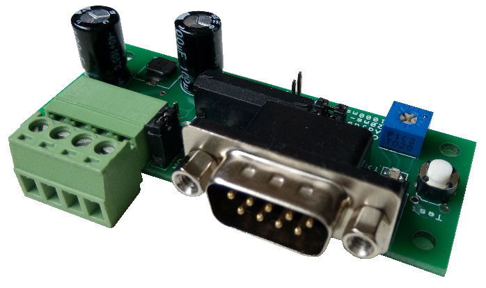 RS232 control board connector screw terminal and DB9 port
