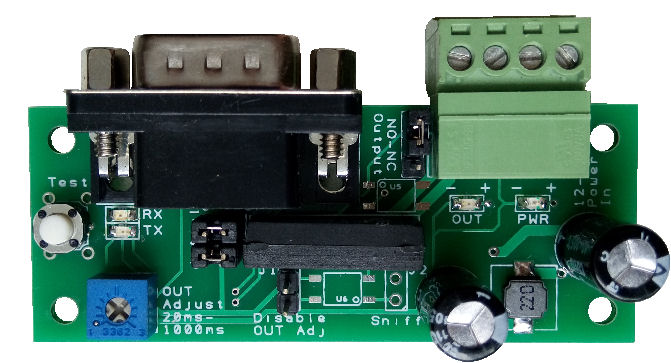 RS232 Pulse Switch Output board top view