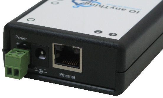 end panel design for DC barrel socket and Ethernet connection